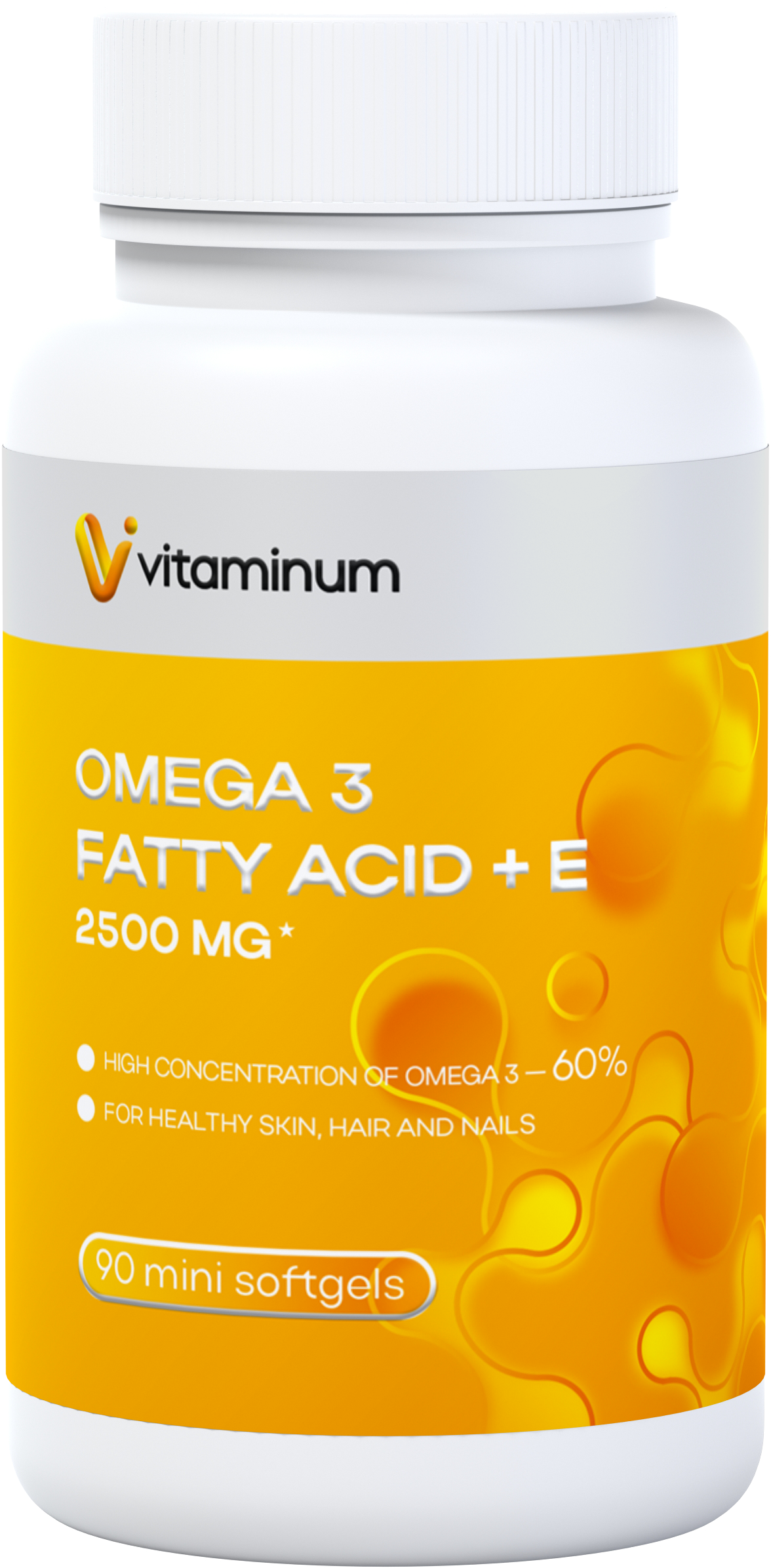  Vitaminum ОМЕГА 3 60% + витамин Е (2500 MG*) 90 капсул 700 мг   в Оренбурге