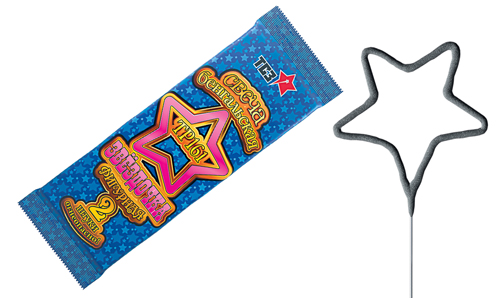  Бенгальские свечи фигурные 2 шт "Звездочка"  в Оренбурге